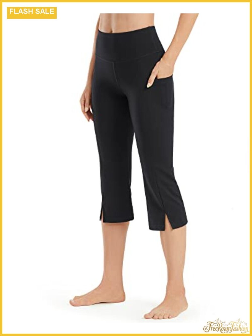 Bootcut Yoga Capris High Waisted Flare Leggings with Pockets Women Athletic